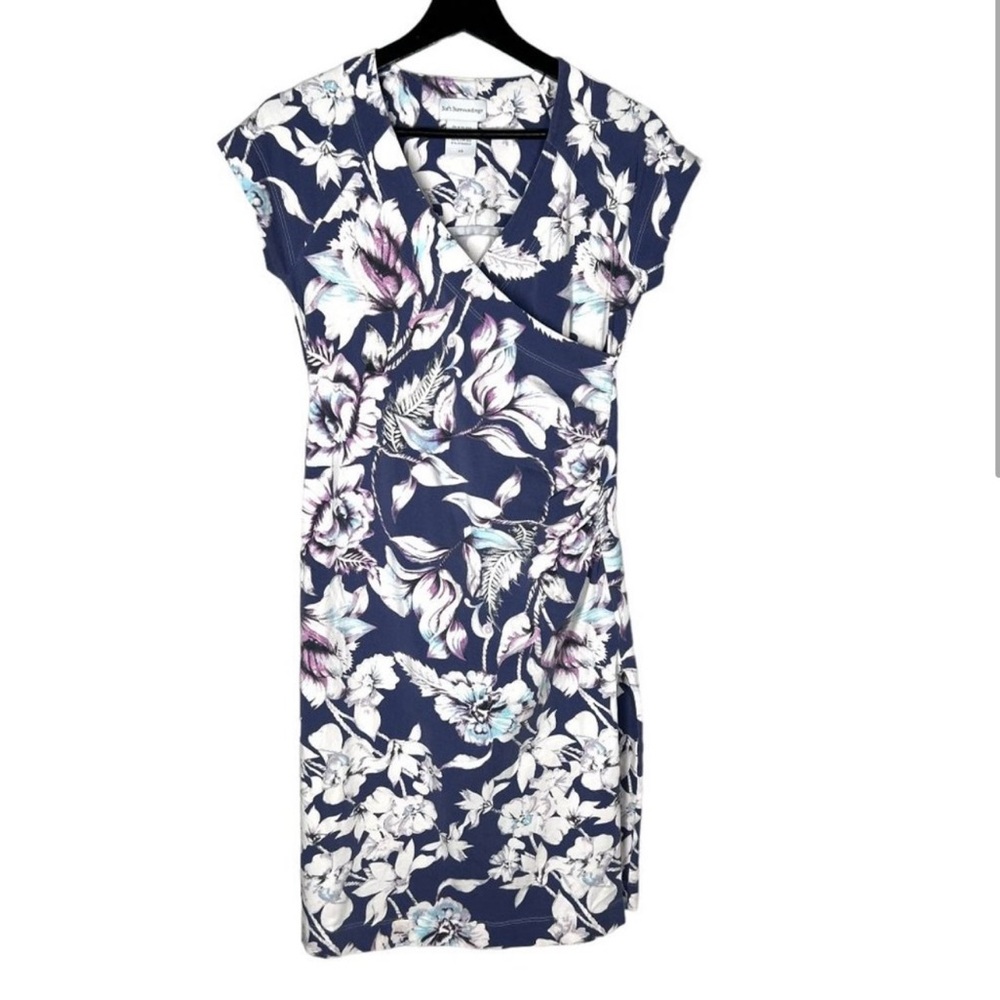 Soft Surroundings Floral Navy Dress